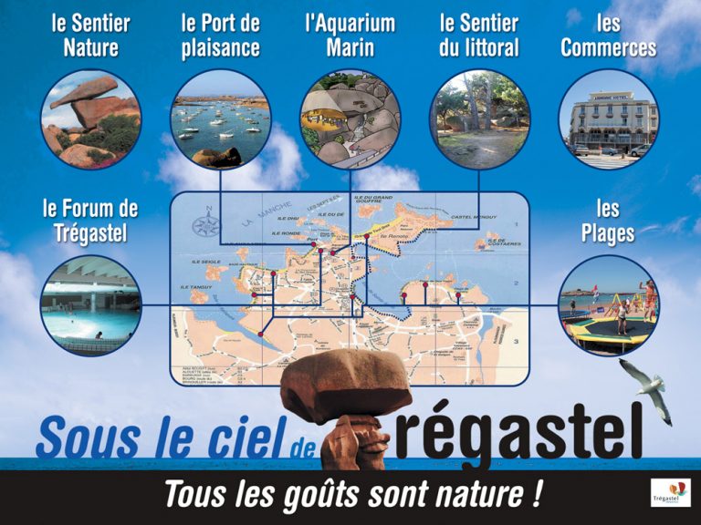 Affiche signalétique Sous le ciel de Trégastel